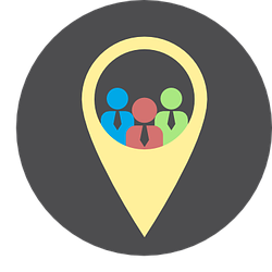 icon with three people - illustration