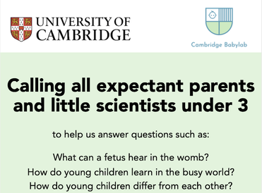 calling all expectants parents and little scientists under 3 to help us answer some questions