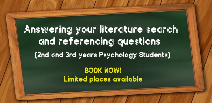 Answering your literature search and referencing questions, book now.